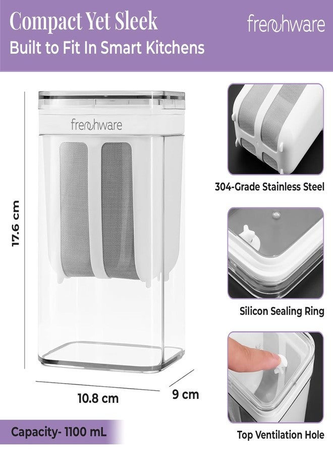 أدوات فرنسية صندوق مصفاة اللبن الرائب المعلق من فرينش وير، سعة 1100 مل، صانع زبادي يوناني بشبكة دقيقة، مصفاة لبن رائب من الفولاذ المقاوم للصدأ مع غطاء، فلتر زبادي متعدد الوظائف، صانع لبن رائب منزلي، فاصل مصل اللبن - Image 3